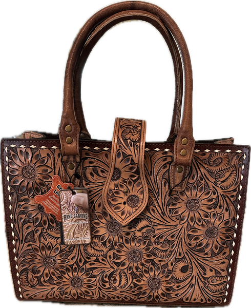 Hand Tooled Western Briefcase